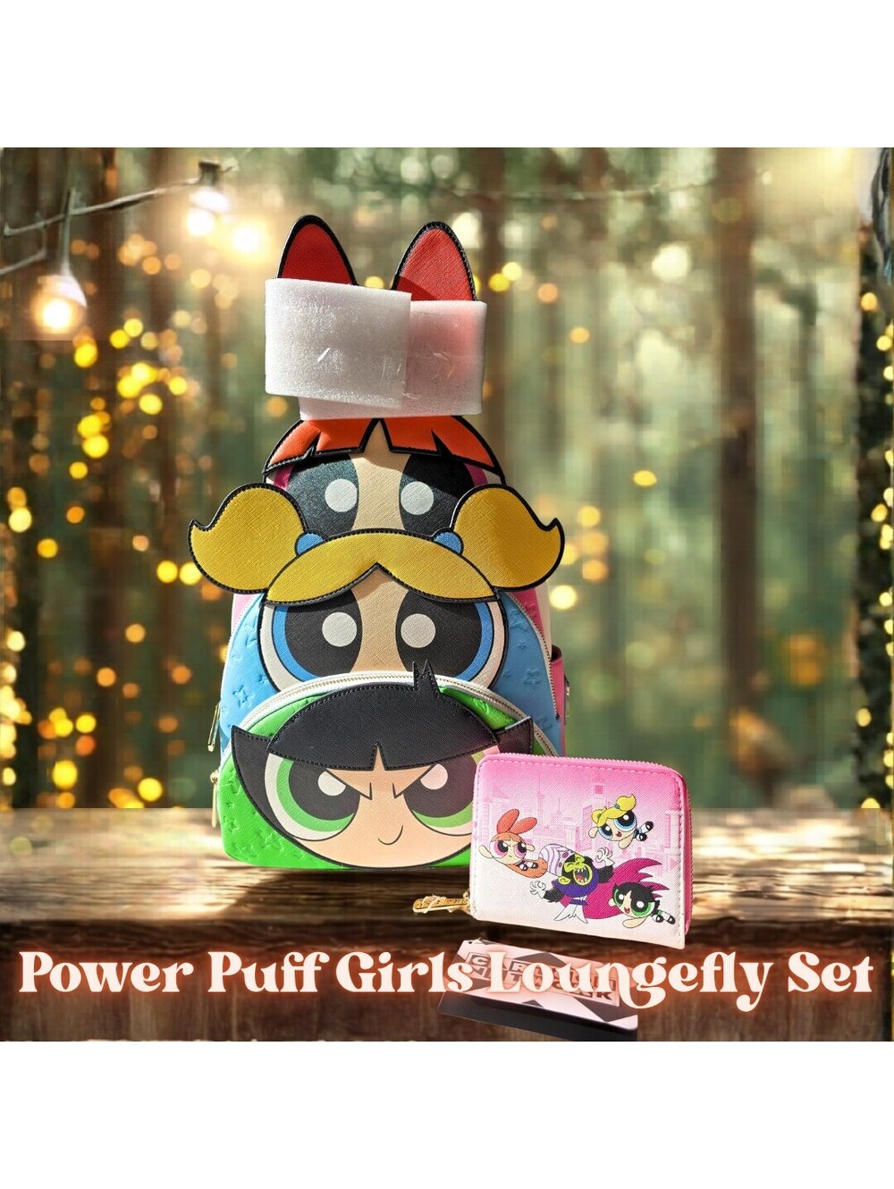 NWT Cartoon Network Powerpuff Girls Loungefly Set